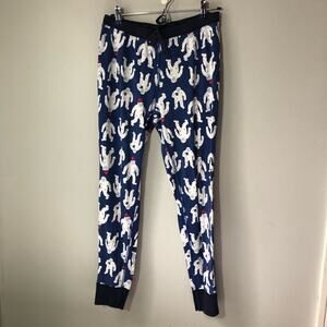 Hanna Andersson womens M organic cotton yeti big foot drawstring pajama pants